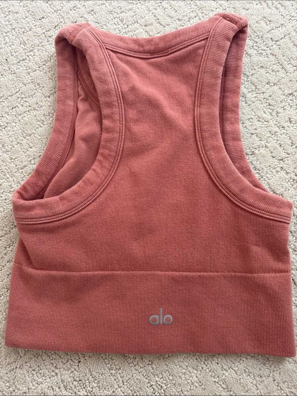 alo Women’s Ribbed Cropped Tank Top